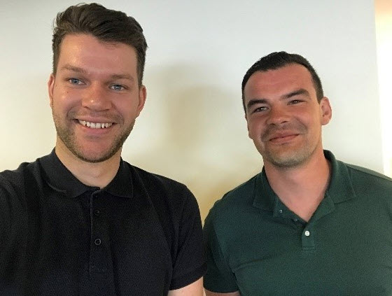 Front-end developers Mick en Casper